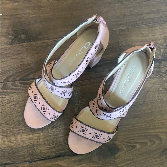 CL Dusty Pink Chunky Heel - Picture 3 of 5